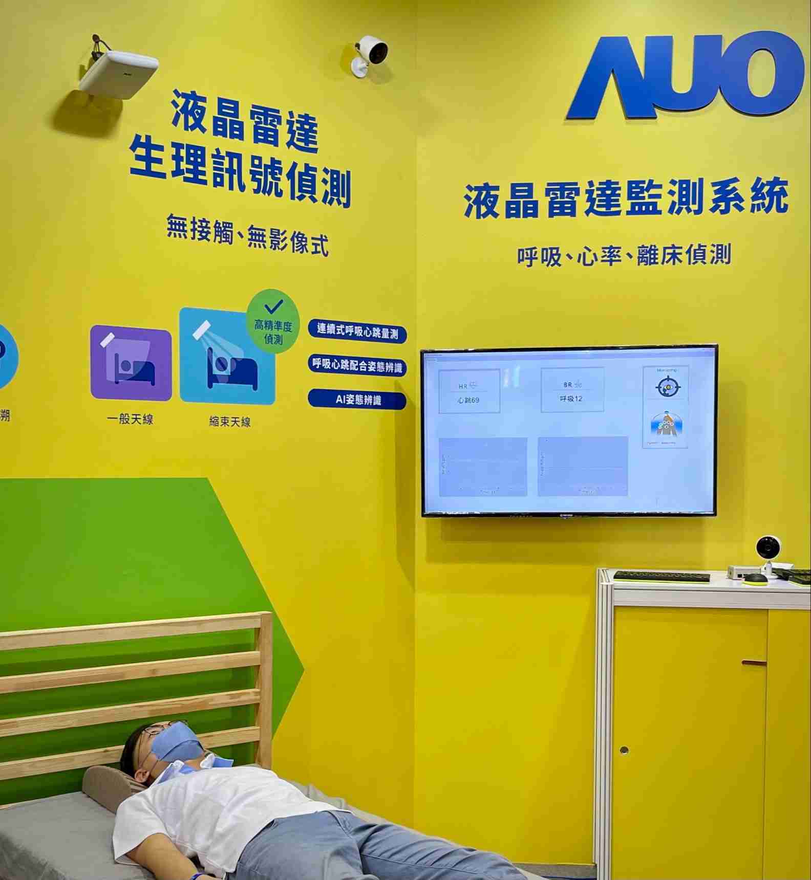 CG电子颐康「无接触生理监测雷达」，，，免除传统线路与贴片束缚，，精准侦测呼吸、、、、心跳等重要生理讯号